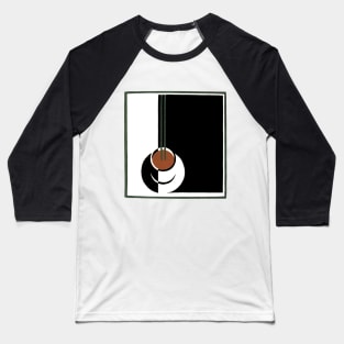 Vintage Art Deco Coffee Cup Baseball T-Shirt